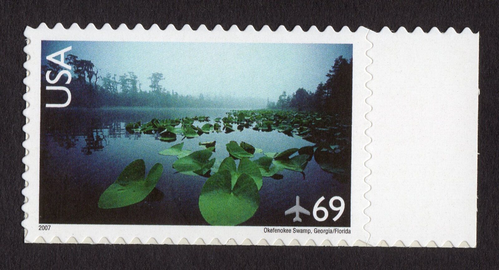 Scott #c142 Okefenokee Swamp Single Airmail Stamp - MNH w/Right Selvage
