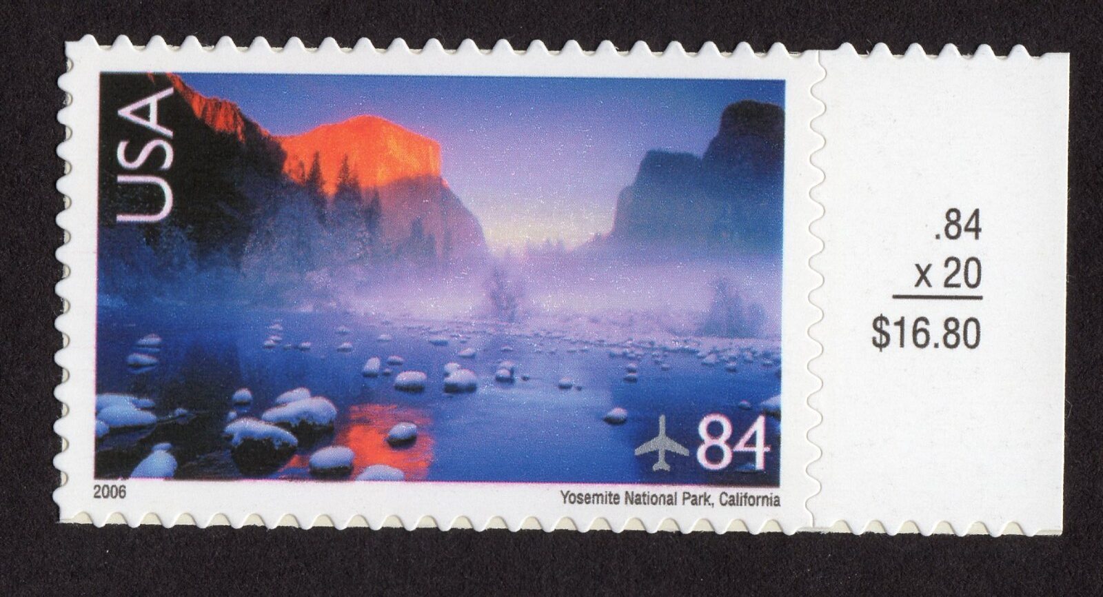 Scott #c141 Yosemite National Park $0.84 Single Airmail Stamp - MNH w/Price