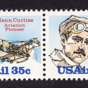 Scott #c100 Glenn Curtiss Aviation Pioneer Horizontal Pair of Stamps - MNH