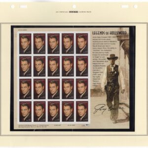 Scott #4421 Gary Cooper (Legends of Hollywood) Sheet of 20 Stamps - MNH in mount