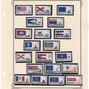 Scott #4282b & 4292b Flags of Our Nation Coil Album Page 20 Stamps - MNH