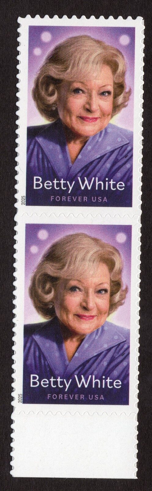 Scott #5976 Betty White Vertical Pair of Stamps - MNH w/Selvage