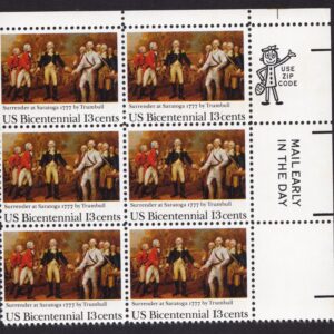 Scott #1728 Saratoga Zip Block of 6 Stamps - MNH UR