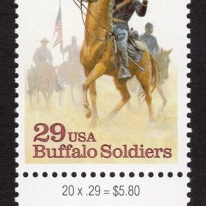 Scott #2818 Buffalo Soldiers Single Stamp - MNH w/Price Selvage