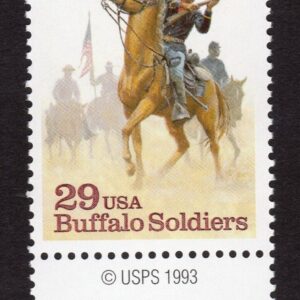 Scott #2818 Buffalo Soldiers Single Stamp - MNH w/Copyright Selvage