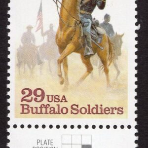 Scott #2818 Buffalo Soldiers Single Stamp - MNH w/Pane Position