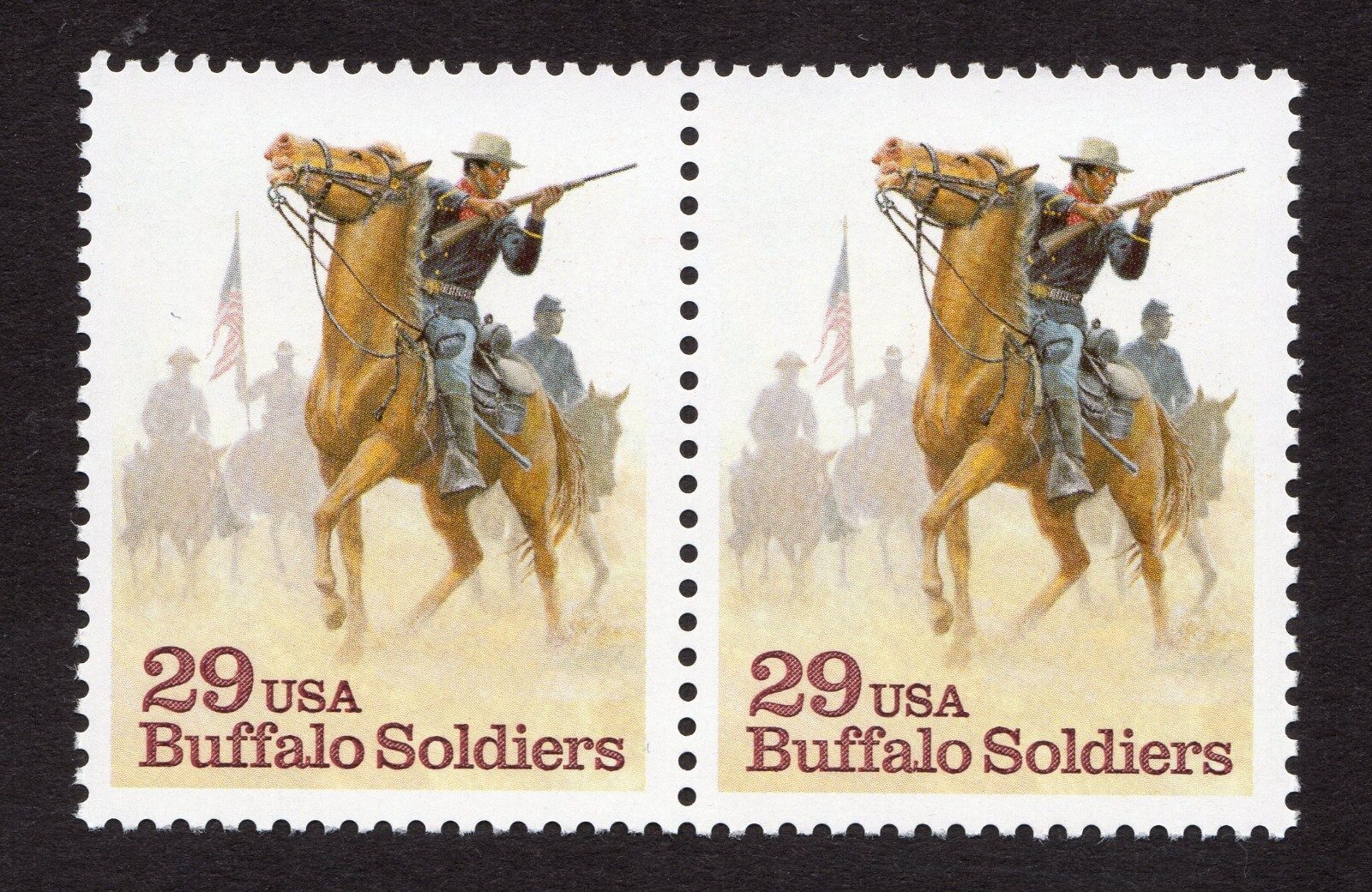 Scott #2818 Buffalo Soldiers Horizontal Pair of Stamps - MNH