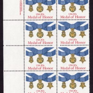 Scott #2045 Medal of Honor Plate Block of 16 Stamps - MNH LL P#2222-1
