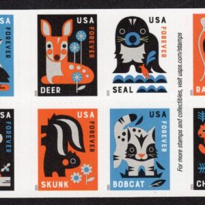 Scott #6015b (6006) Baby Wild Animals Booklet Pane of 12 Forever Stamps - MNH