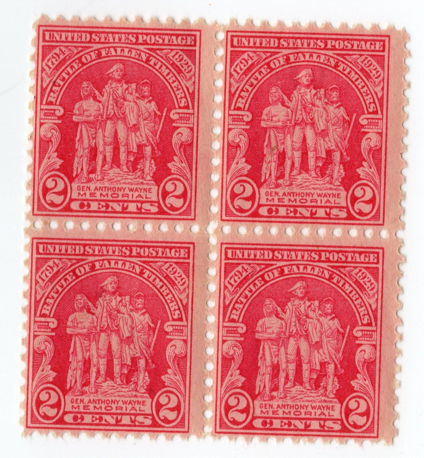 Scott #680 Battle of Fallin Timbers Block of 4 Stamps - MNH #1