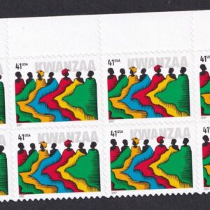 Scott #4220 Kwanzaa Plate Block of 8 Stamps - MNH Top