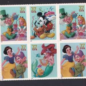 Scott #3915a Disney Celebration Block of 6 Stamps - MNH