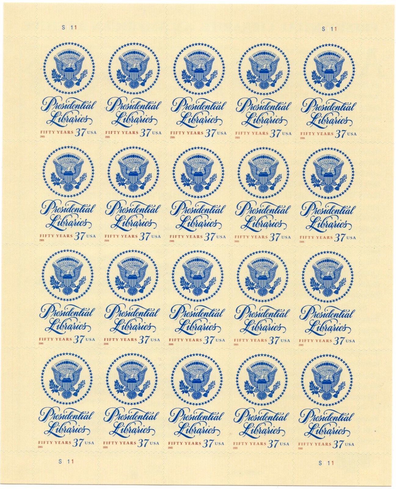 Scott #3930 Presidential Libraries Sheet of 20 Stamps - MNH