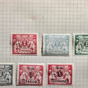 Stamp Danzig Coat of Arms #127,129,131-35,144,145,147 MH
