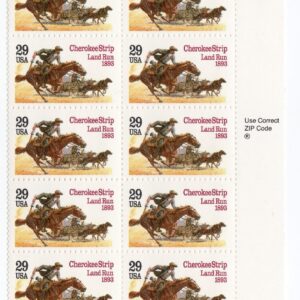 Scott #2754 Cherokee Strip Land Run Plate Block of 10 Stamps - MNH P#A11111