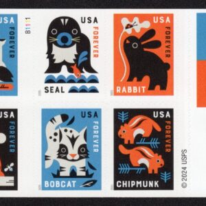Scott #6015 Baby Wild Animals Booklet Pane of 8 Forever Stamps - MNH
