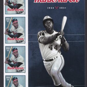Scott #5908 Hank Aaron Title Plate Block of 4 Forever Stamps - MNH