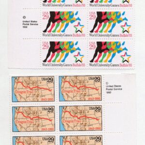 Scott #2747 2748 29¢ Oregon Trail World Games Zip Block of 8 Stamps - MNH