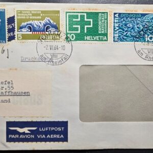 Stamp Switzerland B339-340, #430, 434-436 cover mix of postage and semi-postal