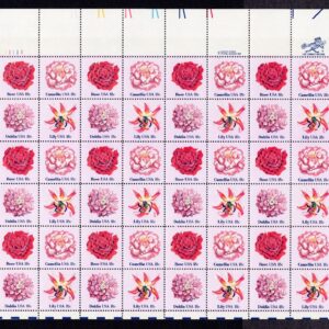 Scott #1879a (1876-79) Flowers Full Sheet of 48 Stamps - MNH UL #3