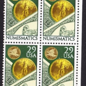 Scott #2558 NUMISMATICS Block of 4 STAMPS - MNH
