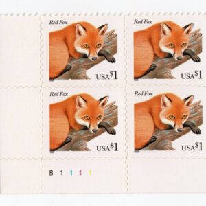 Scott #3036 Red Fox Plate Block of 4 Stamps - MNH P#B1111 LL