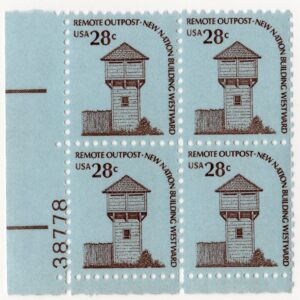 Scott #1604 Fort Nisqually Plate Block of 4 Stamps - MNH P#38778 LL #1