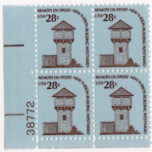 Scott #1604 Fort Nisqually Plate Block of 4 Stamps - MNH P#38772 LL #1