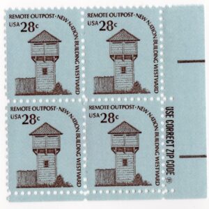 Scott #1604 Fort Nisqually Zip Block of 4 Stamps - MNH LR