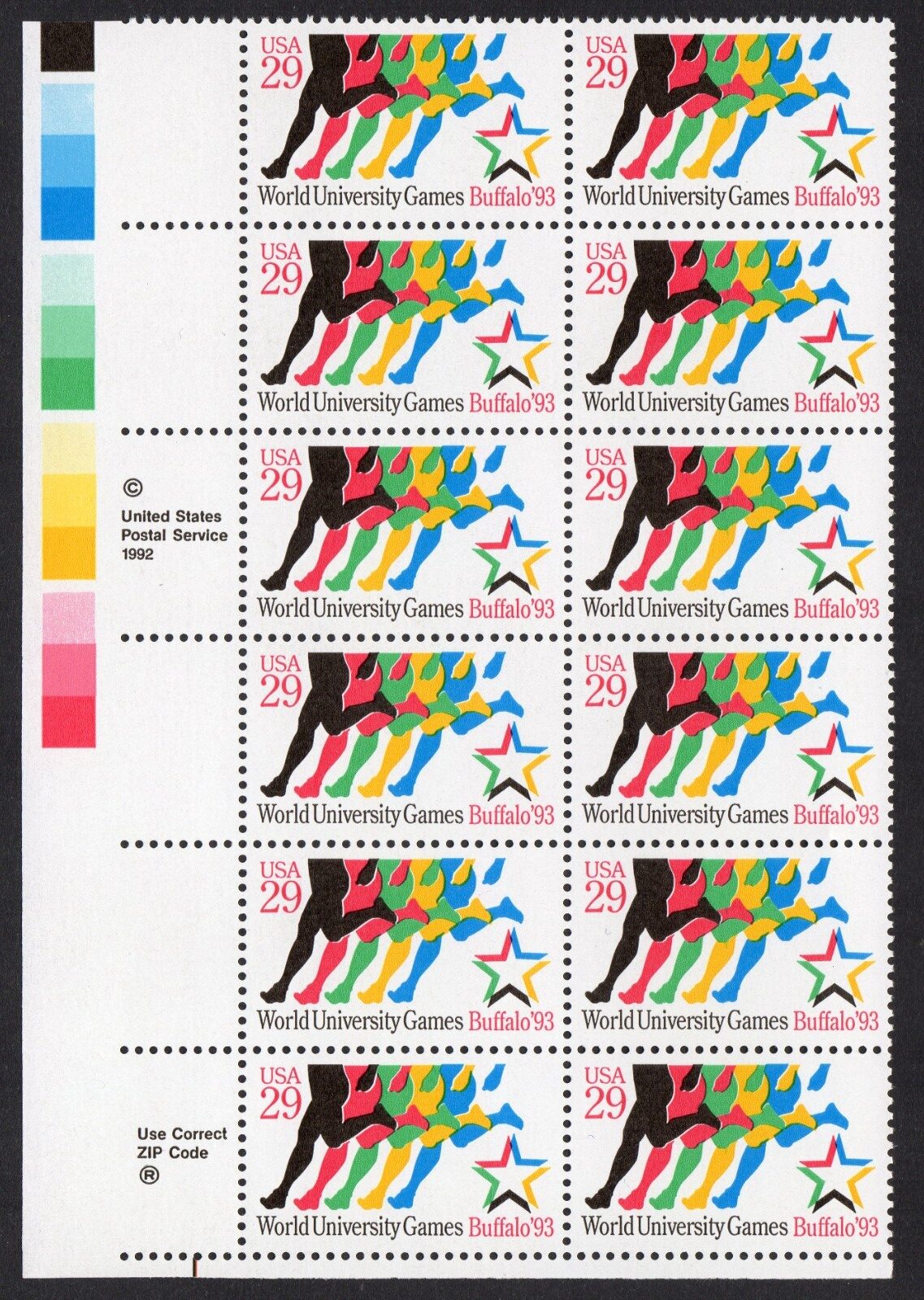 Scott #2748 29¢ World University Games Zip Block of 12 Stamps - MNH