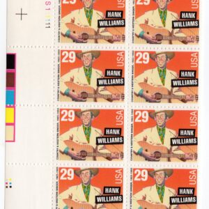 Scott #2723 Hank Williams Plate Block of 8 Stamps - MNH UL