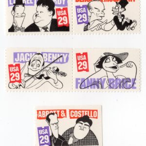 Scott #2562-2566a Comedians (Chaplin) Booklet Single Stamps - MNH
