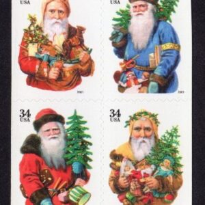 Scott #3540g (3537) Christmas Santa Booklet Of 20 Stamps - MNH P#S4444