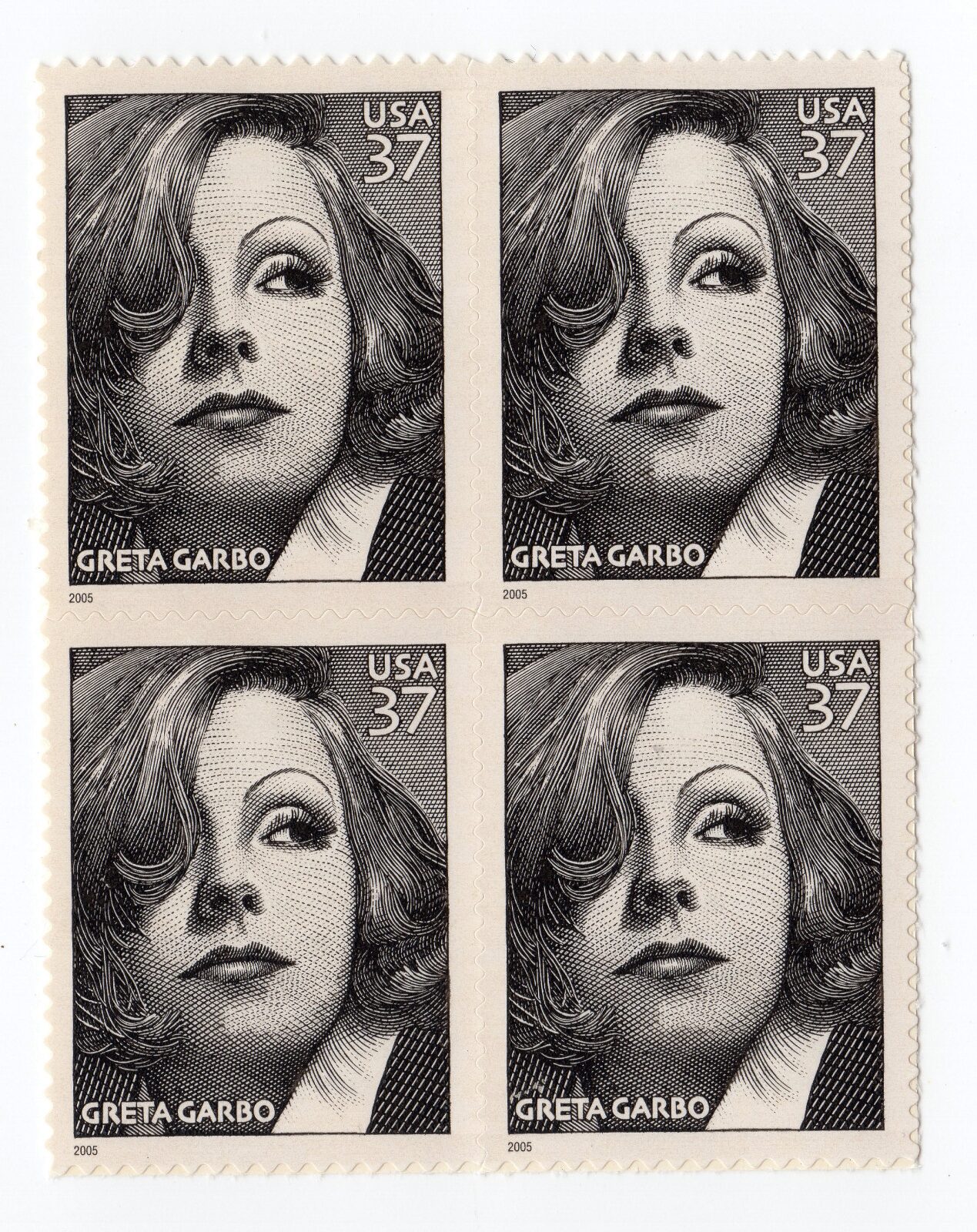 Scott #3943 Greta Garbo Block of 4 Stamps - MNH