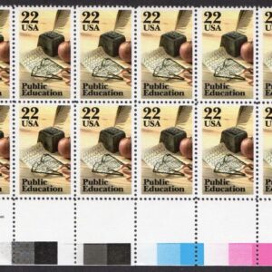 Scott #2159 Public Education Plate Block of 20 Stamps - MNH LR