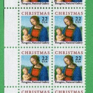Scott #2244 Madonna Perugino Plate Block of 20 Stamps - MNH P#22222 UL