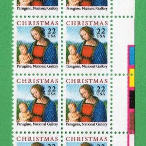 Scott #2244 Madonna Perugino Plate Block of 20 Stamps - MNH P#22222 LR