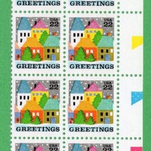 Scott #2245 Village Scene Plate Block of 20 Stamps - MNH P#111121 UR
