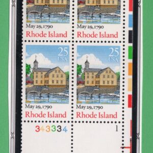 Scott #2348 Rhode Island Plate Block of 4 Stamps - MNH LR