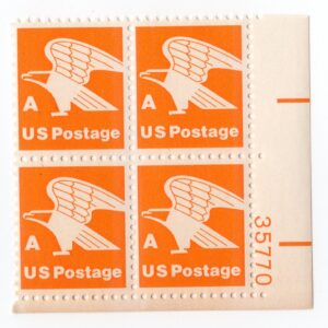 Scott #1735c Eagle A Rate Plate Block of 4 Stamps - MNH P#35770 LR PC#1
