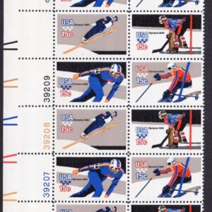 Scott #1798b Winter Olympics Plate Block of 20 Stamps - MNH LL