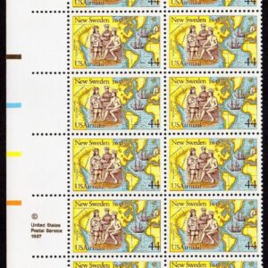Scott #c117 New Sweden Plate Block of 20 Stamps - MNH UL