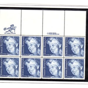 Scott #2105 Eleanor Roosevelt Zip Block of 8 Stamps - MNH