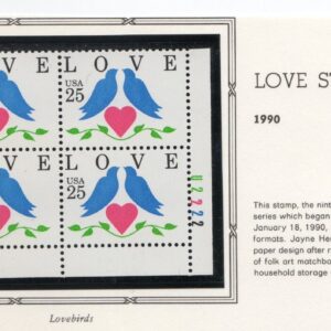Scott #2440 Love Birds Plate Block of 4 Stamps - MNH LR