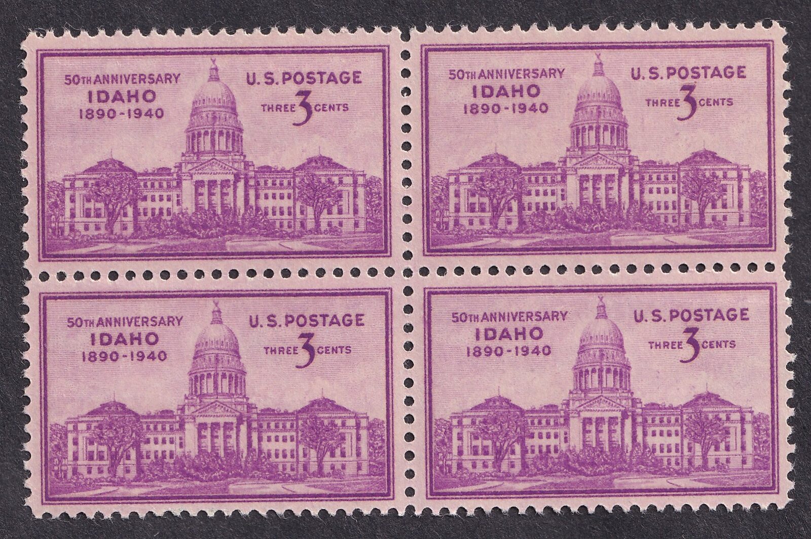 Scott #896 Idaho Statehood Block of 4 Stamps - MNH w/no selvage