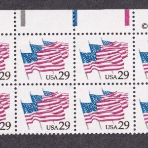 Scott #2531 Flags on Parade Plate Block Of 20 Stamps - MNH P#1112 UL PC#6