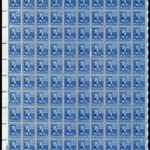 Scott #819 Franklin Pierce Sheet of 100 Stamps - MNH P#22088