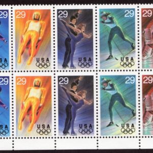 Scott #2811a (2807) Winter Olympics 29¢ Plate Block of 10 Stamps - MNH P#P2222