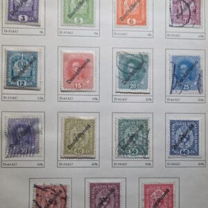 Stamp Austria 1916-18 Overprinted #181-195; 184,187-9, 191, 193, 195 used