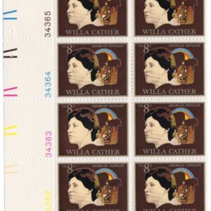 Scott #1487 Willa Cather Plate Block Of 12 Stamps - MNH LL